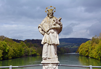 Obraz premium Hl. Johannes Nepomuk, Rhein (Kaiserstuhl AG)