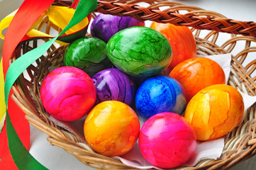 Easter eggs colorful colors whip
