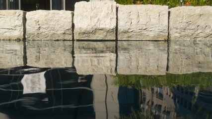 Detail of the swimming pool with clean water