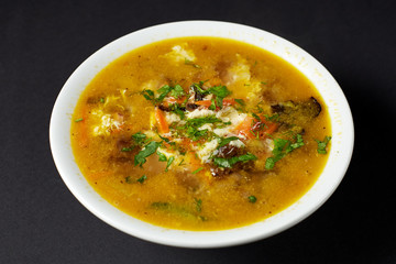 Soup With Flower Of Eggs. Asian food. Asian cuisine.