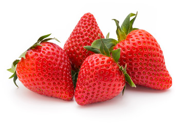 Strawberry isolated on white background. Fresh berry.