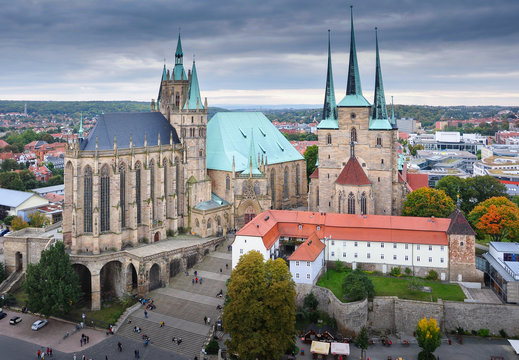 Erfurt mit Dom und St. Severikirche