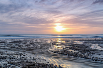 Ethereal water long exposure at Sandsend Beach