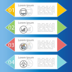 Vector illustration of a template for infographics