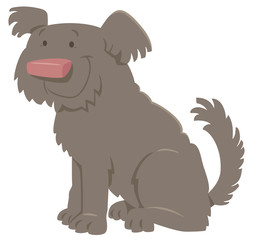 cute shaggy cartoon dog