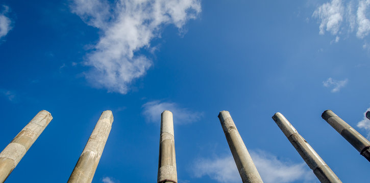 Roman Columns pointing up.