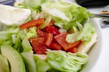 fresh healthy vegetable salad in bowl