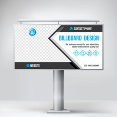 Billboard design, a universal template for placement advertising, ready layout for photos and text, vector background
