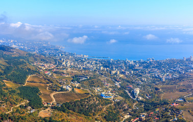 The city of Yalta from a height