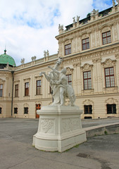 Fototapeta na wymiar Belveder Castle with Royal park - Belveder, Vienna, Austria 