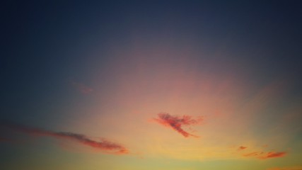Golden sunset and sky clouds
