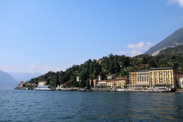 Fototapeta na wymiar Tremezzo at Lake Como in summer, Lombardy Italy