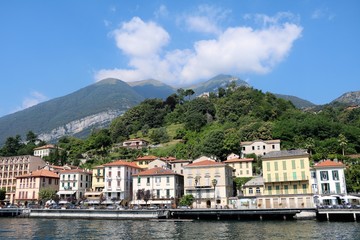 Fototapeta na wymiar Tremezzo at Lake Como in summer, Lombardy Italy