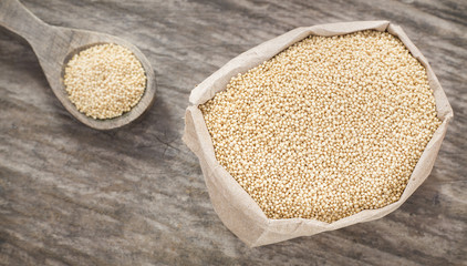 Amaranth seeds in the paper bag - Amaranthus