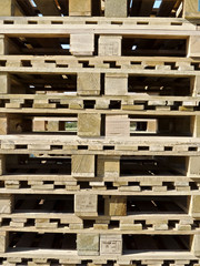 Stacked wood palettes