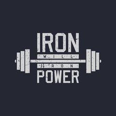 Gym slogan for t shirt print vector illustration