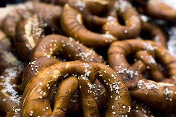 Bretzels - German pretzels close up