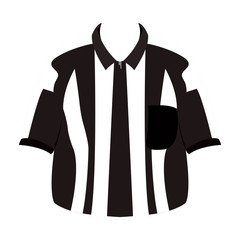 Isolated referee shirt on a white background, Vector illustration