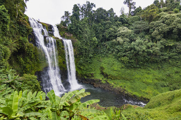 Tad Gneuang Waterfall in Dong Hua Sao National Protected Area, Bolaven Plateau, Champasak Province, Laos