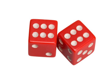 Two dice showing two sixes