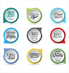 Obraz premium quality stickers and labels collection