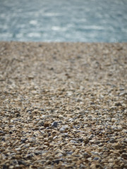 Sea beyond pebble beach