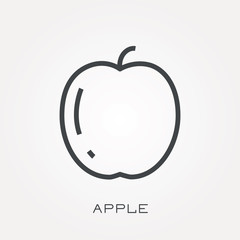 Line icon apple