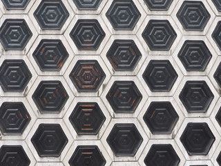 Hexangonal glass bricks