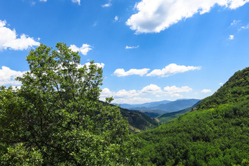 Panoramic noon of the Catalan Pyrenees. Spain