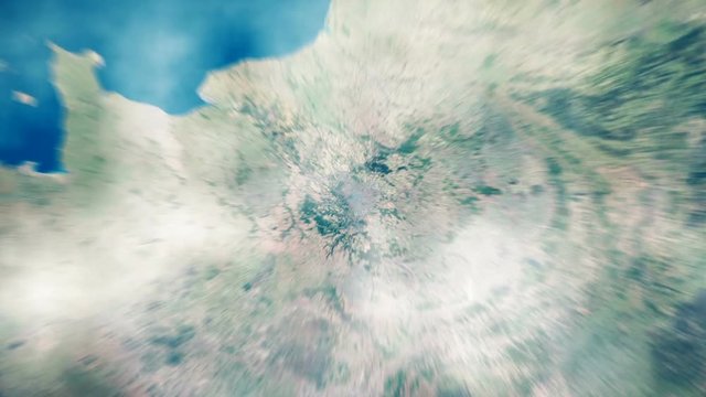 Beautiful fly through space to France