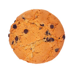 Round cookies with chocolate