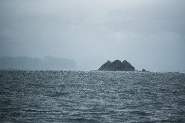 island in storm