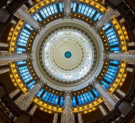 View of the Capital dome looking up with pillars