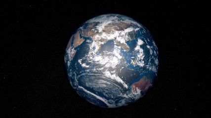 Extremely detailed and realistic high resolution 3D image of Earth. Shot from space. Elements of this image are furnished by Nasa.