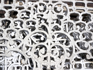 White decorative gates