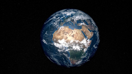 Extremely detailed and realistic high resolution 3D image of Earth. Shot from space. Elements of this image are furnished by Nasa.