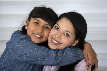 Happy mother and daughter.