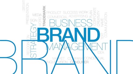 Brand animated word cloud, text design animation. Kinetic typography.