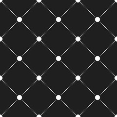 Geometric dotted black and white pattern. Seamless abstract modern texture for wallpapers and backgrounds