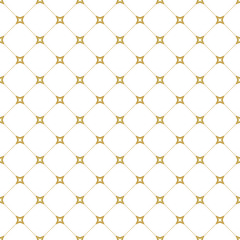 Fototapeta premium Geometric dotted white and golden pattern. Seamless abstract modern texture for wallpapers and backgrounds