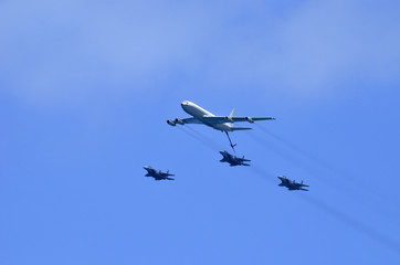 Air parade in the sky of Israel