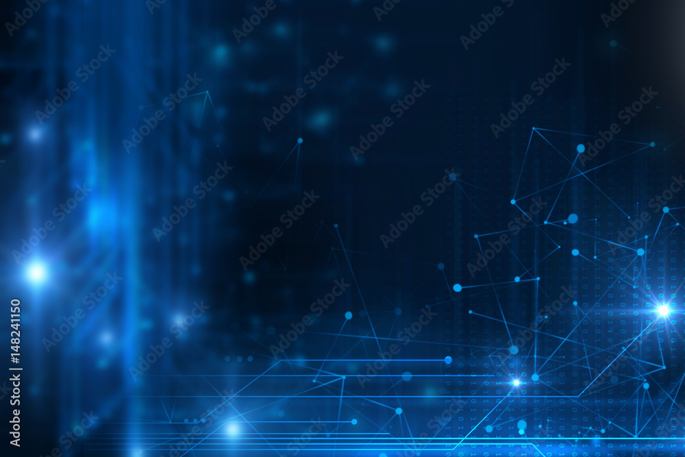 Poster digital code number abstract technology background