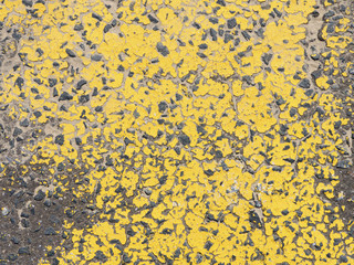 Yellow painted road surface