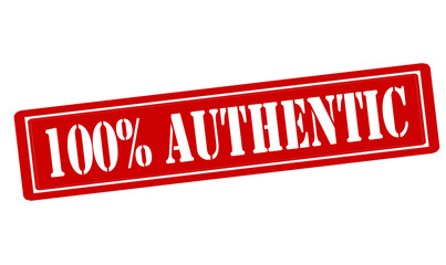 One hundred percent authentic