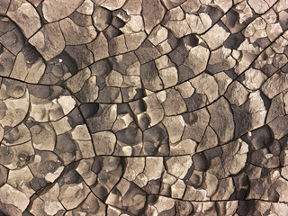 Drying and cracking soil