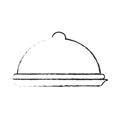 blurred silhouette cloche food element