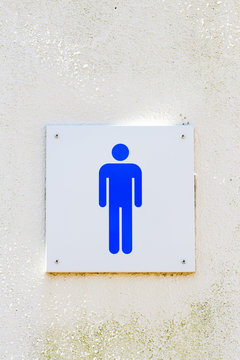 Male gender sign of bathroom
