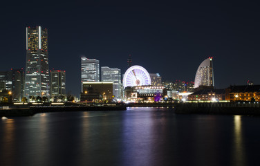 Yokohama bay at night; Yokohama, Japan