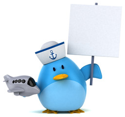 Blue bird - 3D Illustration