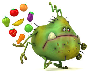 Fun germ - 3D Illustration